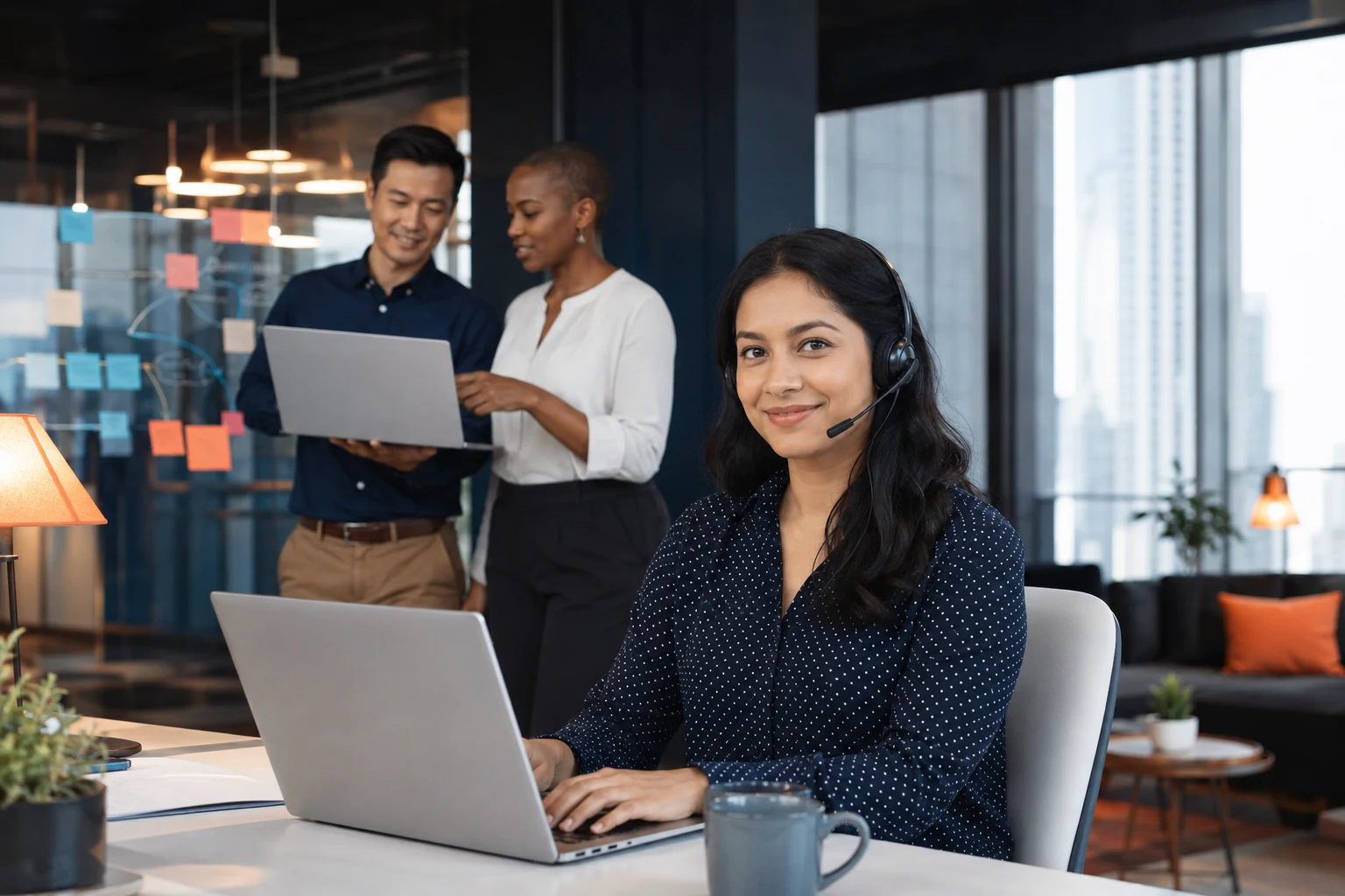 Customer support specialist and operations team, featured on TalkBridgeBSL’s website